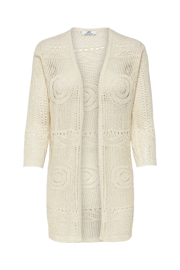 JDY Openwork knit cardigan brown