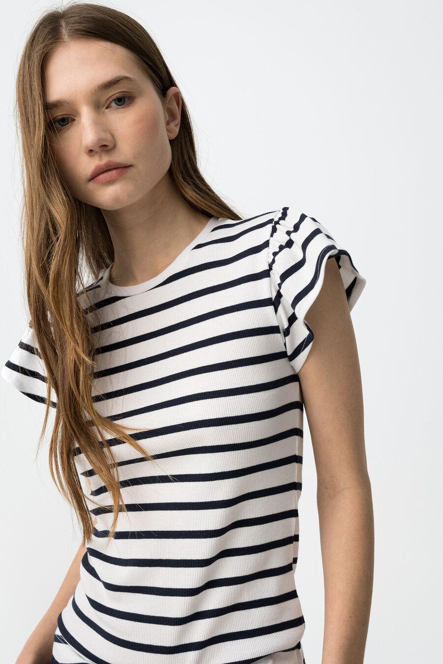 Camiseta rayas manga corta