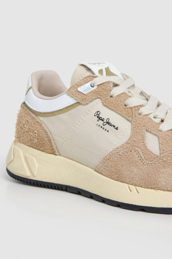 Pepe Jeans Zapatillas Con Detalles En Ante marfil