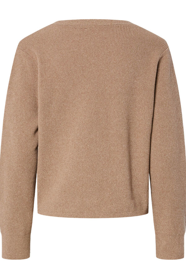 Pieces C&aacute;rdigan pico b&aacute;sico gris