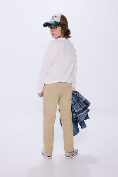 Springfield Pantalon 5 bolsillos niño beige