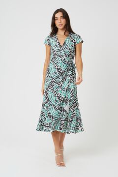 Brave Soul Vestido estampado de hojas