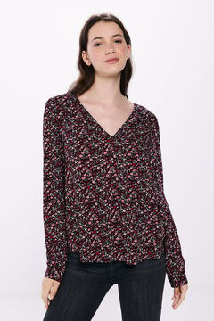 Springfield Blouse fluide lurex bordeaux