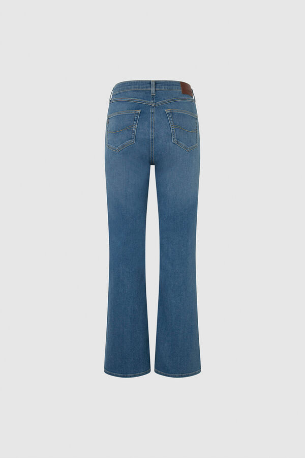 Springfield Medium/light wash denim high-rise jeans acqua