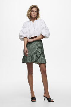Springfield Short skirt with ruffle green
