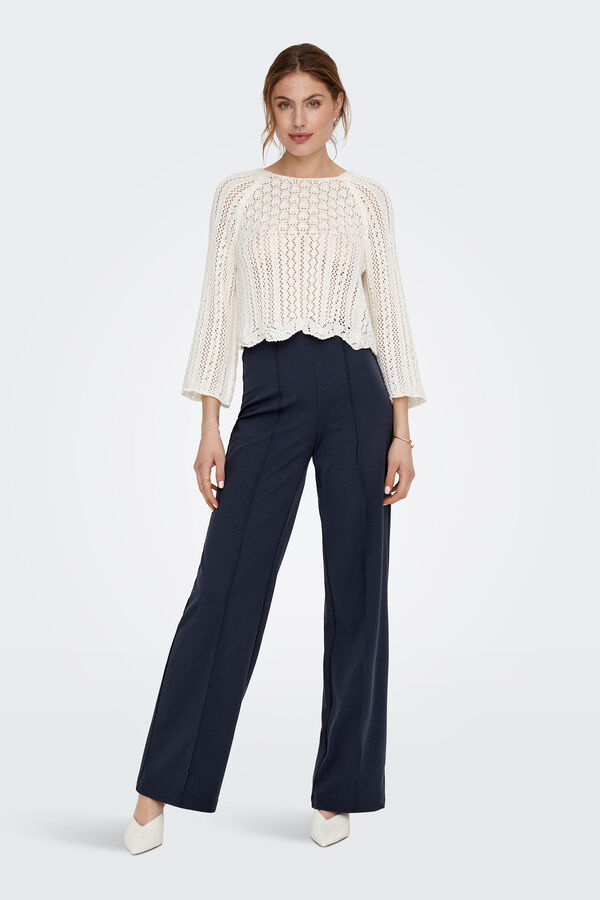 Only Gestanzter Strick- Weiß