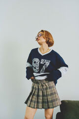 Noisy May collage miniskirt grey