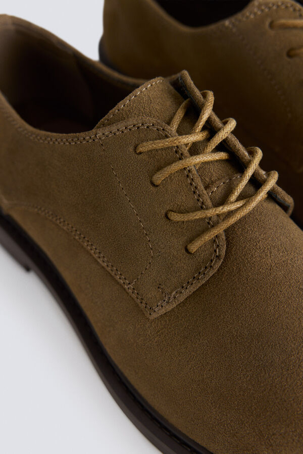 Springfield Zapato traje piel marr&oacute;n