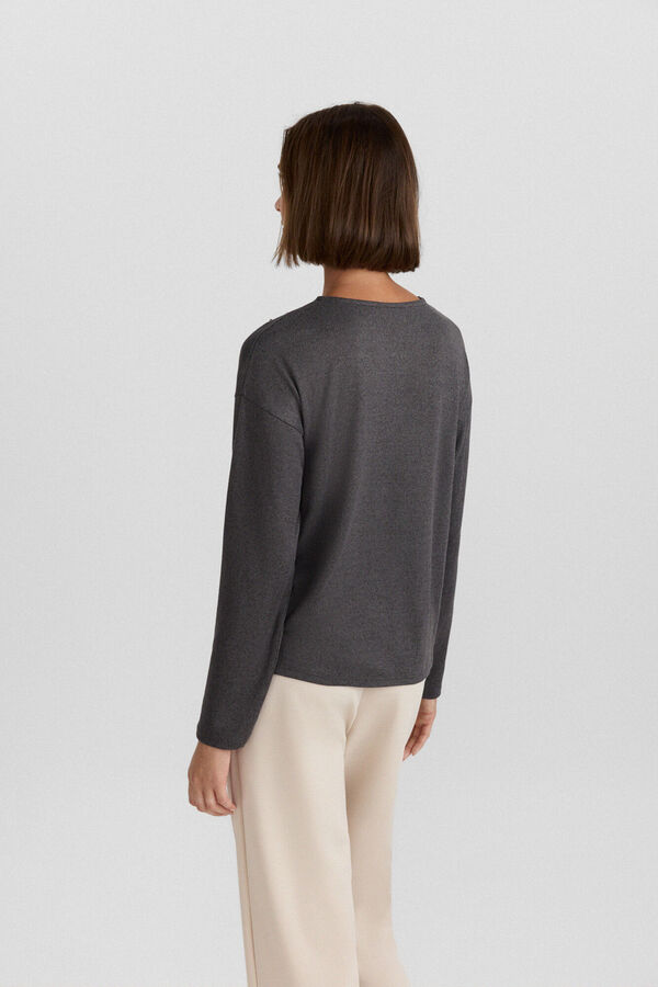 Springfield Long sleeve pearl T-shirt grey