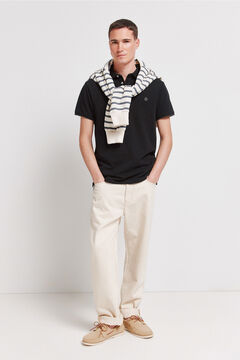 Springfield Polo piqu&eacute; contraste pu&ntilde;o slim fit