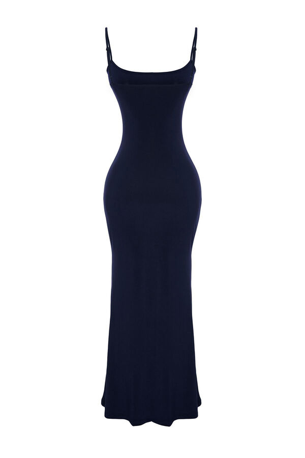 Trendyol Vestido tubo de punto largo azul