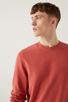 Springfield Z&aacute;rt nyak&uacute; sima pul&oacute;ver piros