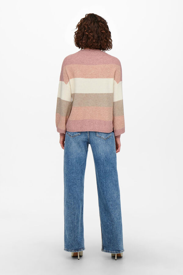 Springfield Striped knit jumper pink