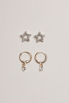 Springfield Pack of hoop earrings with stars color
