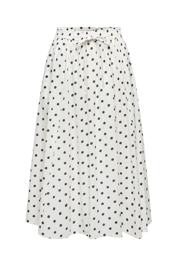 JDY Falda larga con vuelo blanco