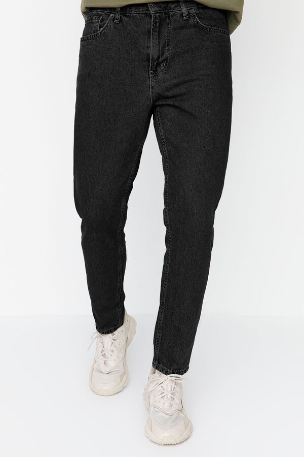 Trendyol Cal&ccedil;a jeans masculina comum preto