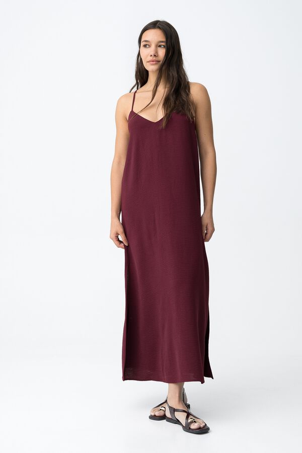 Tiffosi Slim dress with crossed straps printed