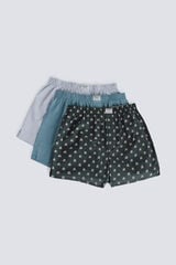 Springfield Pack 3 polka-dots boxers blue