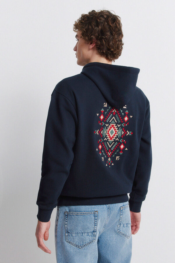 Springfield Sweat-shirt ethnique bleu