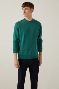 Springfield Z&aacute;rt nyak&uacute; pul&oacute;ver z&ouml;ld