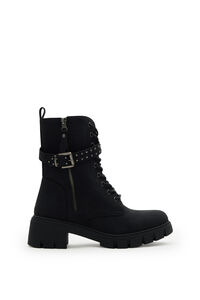 Inside Botines con cordones y cremallera