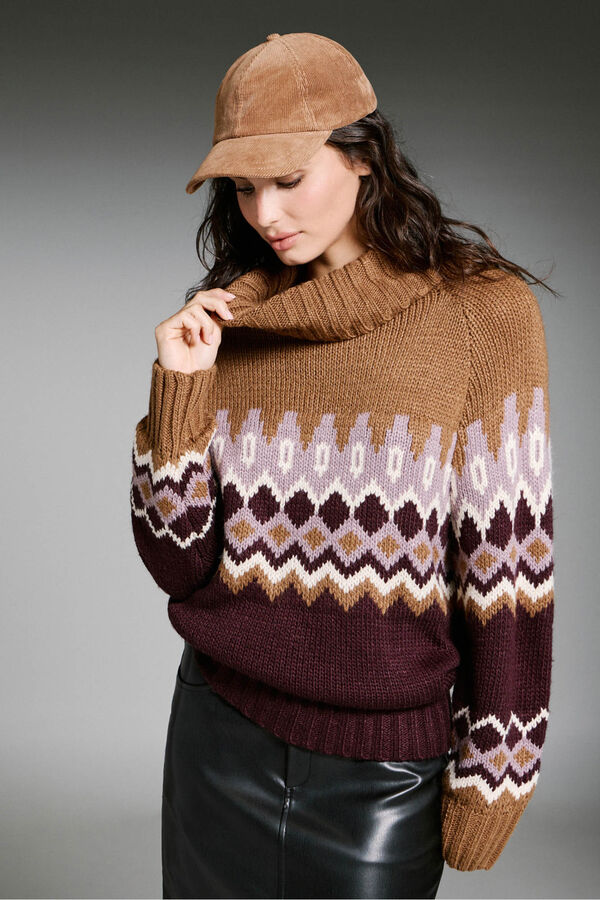 Only Jacquard - Rollkragen Nude