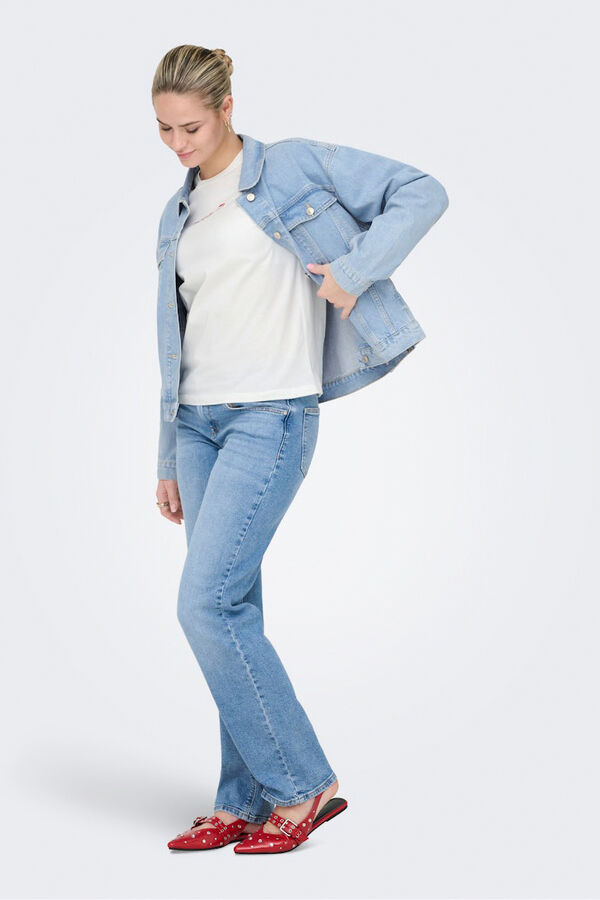 Only Front text T-shirt white