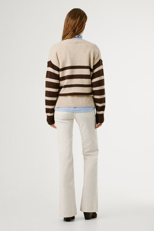 Pepe Jeans Cecil Stripe Jersey-Knit Jumper marron