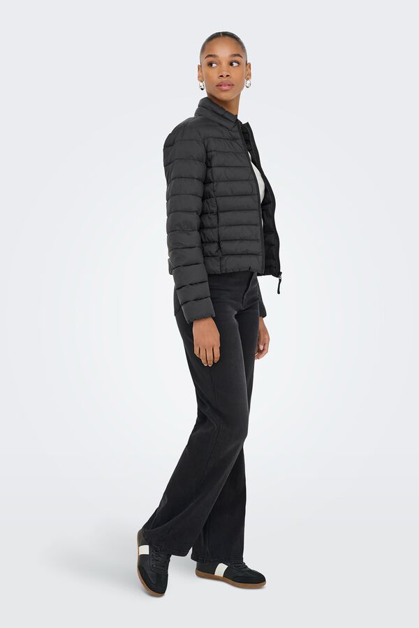 Only Puffer jacket with zip fastening black