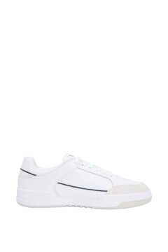 Tommy Jeans T&ecirc;nis Tommy Jeans branco com logo da bandeira