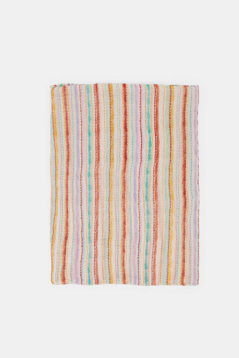 Springfield Faded Striped Scarf camel