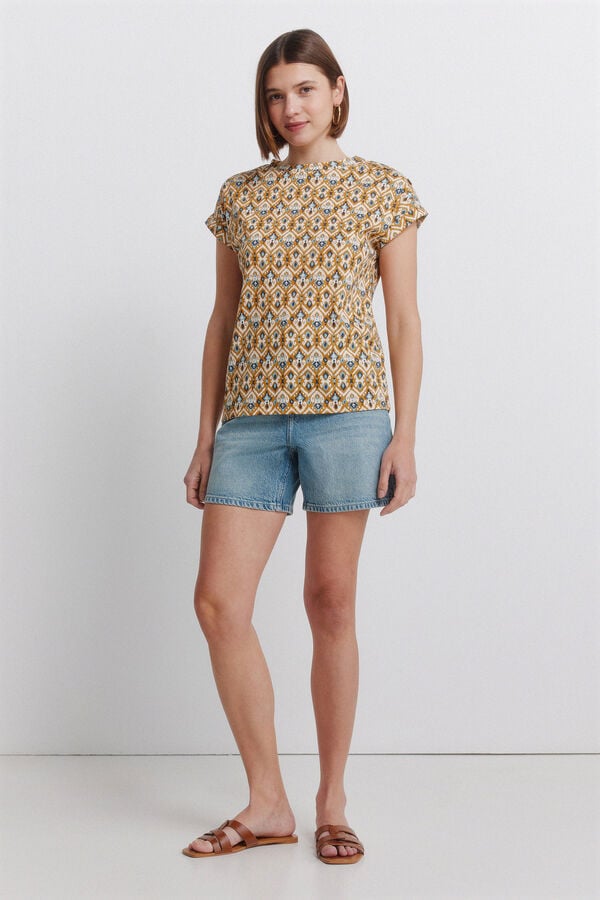 Springfield Printed button T-shirt printed