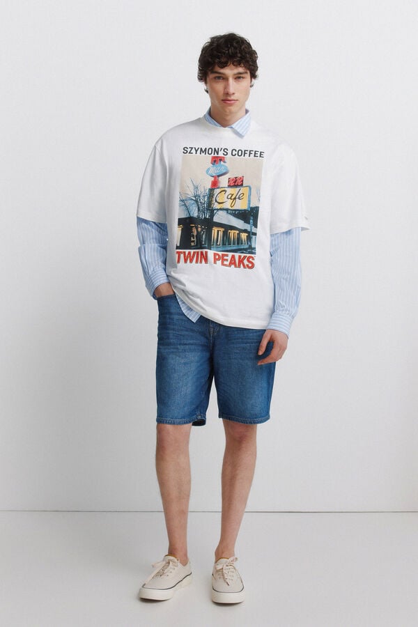 Springfield Twin Peaks T-shirt beige