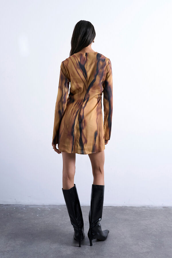 Topshop Viscose mini dress nude