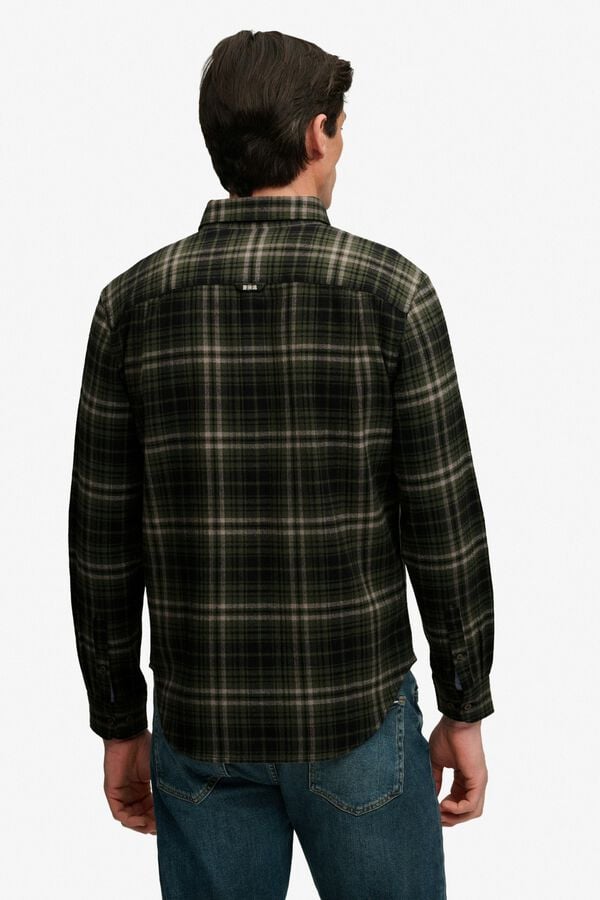 Superdry Plaid long sleeve shirt green