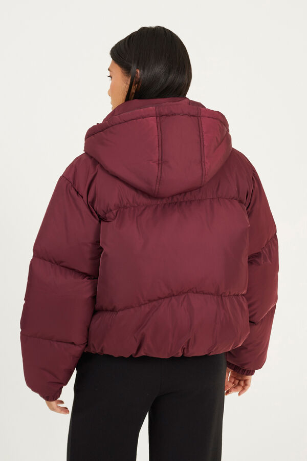 Brave Soul Oversized puffer jacket  Bordo