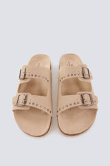 Springfield Studded buckle sandal brown