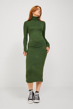 Springfield Jersey-knit midi dress green