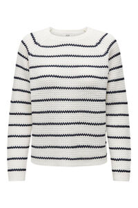 JDY Jersey de raglan de manga larga y cuello redondo