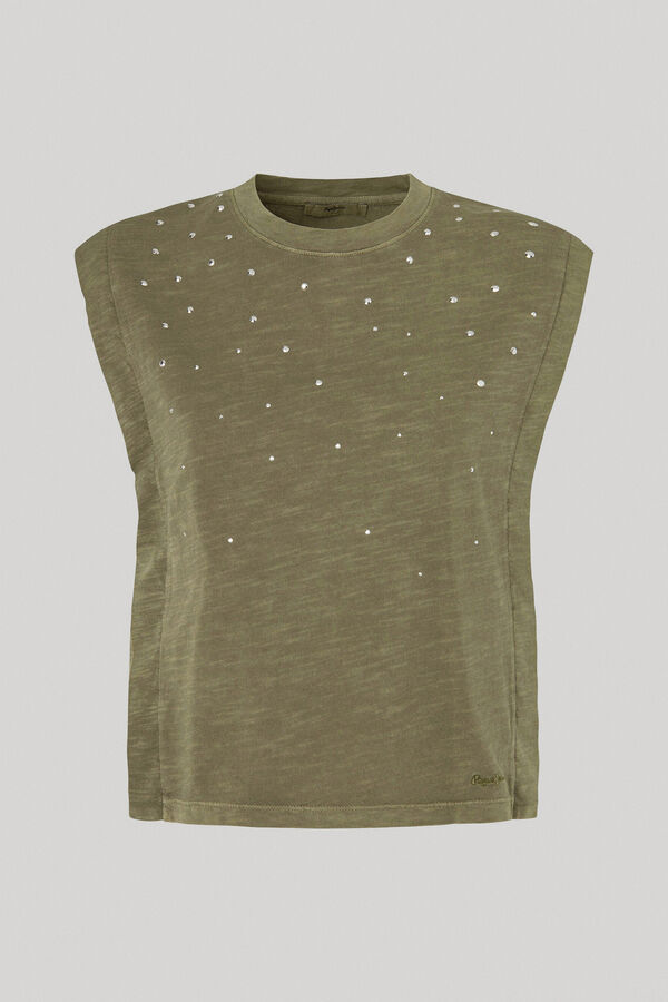 Springfield Cotton sleeveless T-shirt dark gray