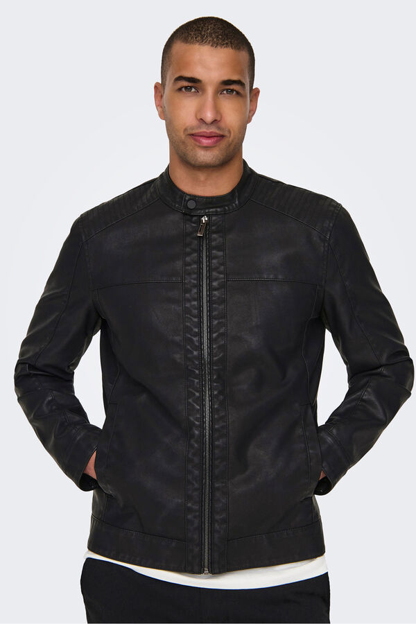 Only & Sons Biker jacket black