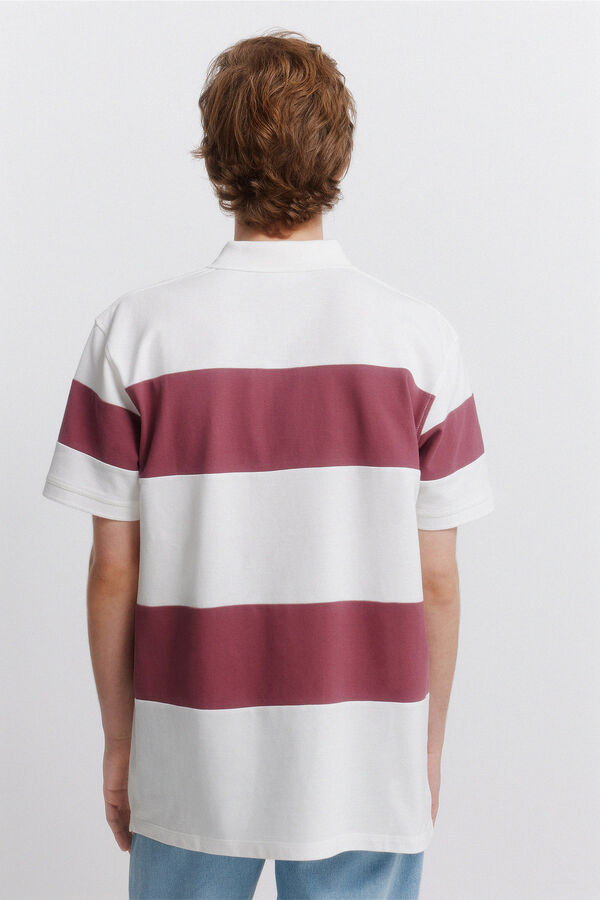 Springfield Polo piqu&eacute; bloques color regular fit marfil