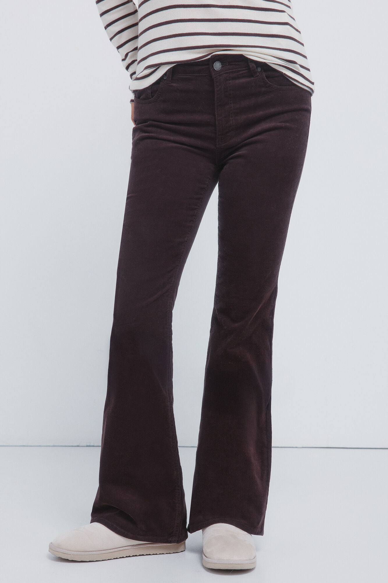 Springfield Low-flare corduroy trousers