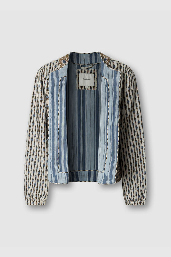 Pepe Jeans Embroidered combined jacket beige