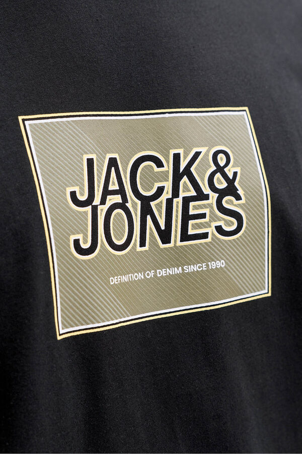 Jack & Jones Camiseta b&aacute;sica con logo negro