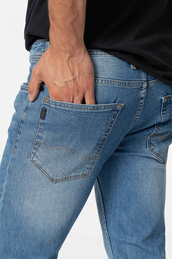 Springfield Tyler tapered jeans čeličnoplava