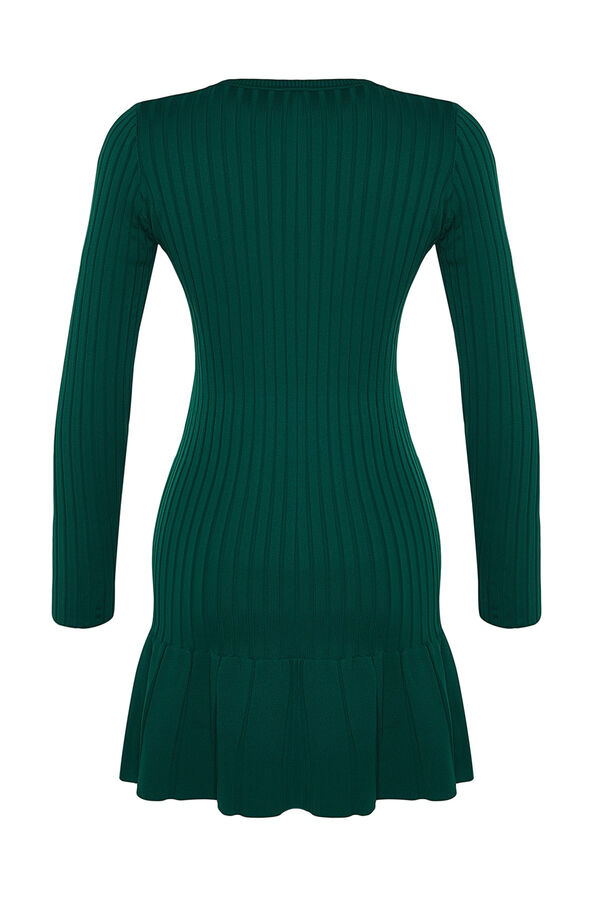 Trendyol Vestido plisado mini verde