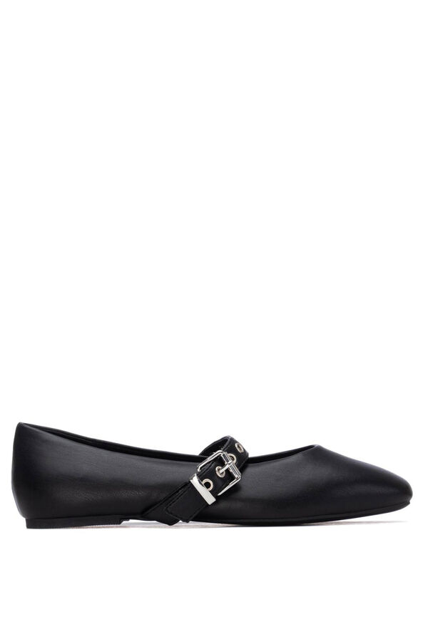 XTI Bailarina Plana Cinta Hebilla negro