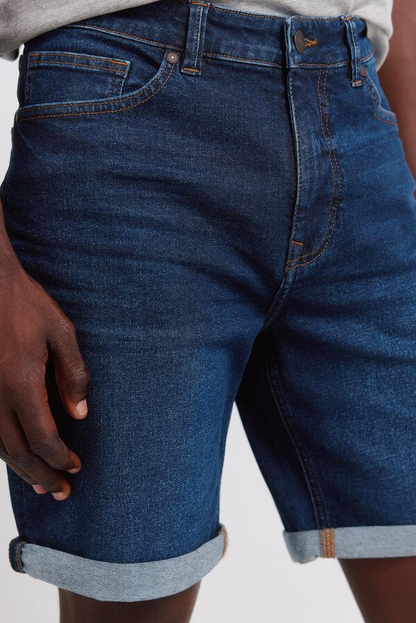 Springfield Denim lightweight slim fit Bermuda shorts blue