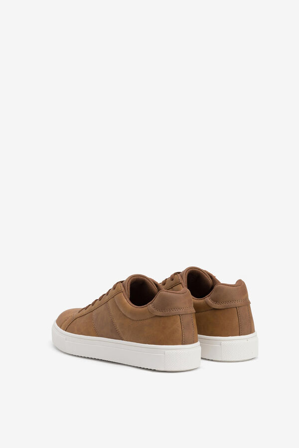 Tiffosi Faux Leather Trainers nude
